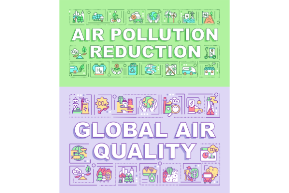 Air Pollution Reduction Banners Bundle: Design Smarter, Communicate Cleaner