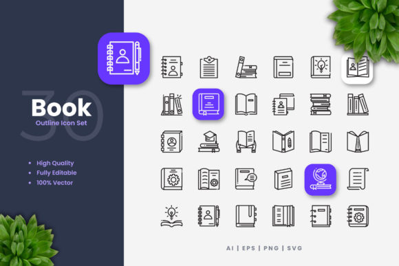 Book Icons: A Versatile Design Resource for Modern Creatives