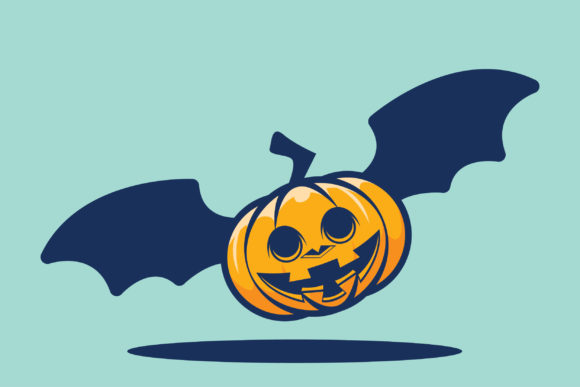 Cute Pumpkin Bat: A Versatile Illustration Set for Creative Projects
