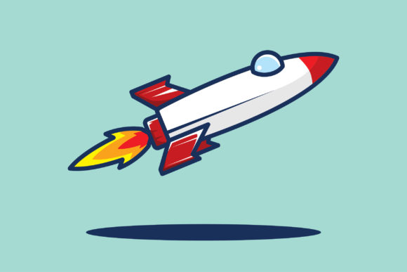 Cute Rocket Vector Graphic: A Versatile Illustration Set for Modern Design Projects