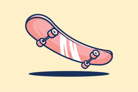 Cute Skateboard Graphic: A Versatile Design Asset for Digital and Print Projects