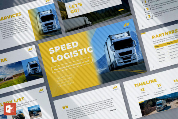 Logistics PowerPoint Template: Streamlining Business Presentations with Efficiency and Style