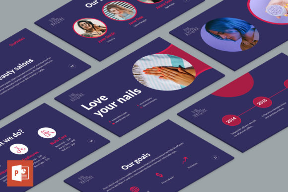 Nail Studio PowerPoint Template: Streamline Your Business Presentations