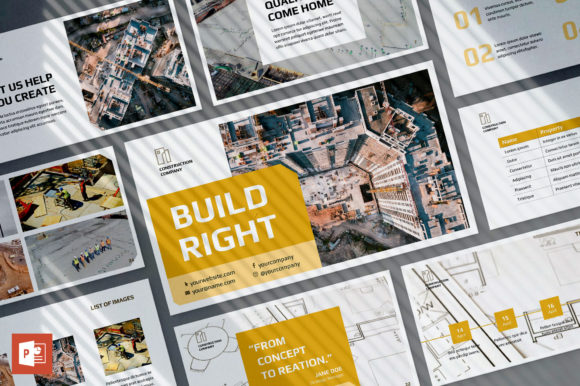Streamline Your Business Presentations with the Construction Company PowerPoint Template