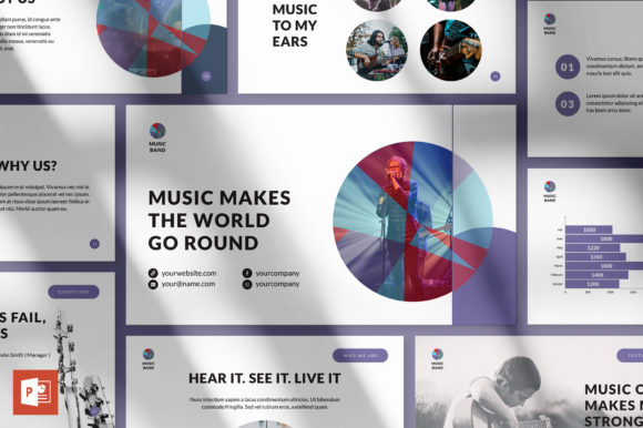 Streamline Your Business Presentations with the Music Band PowerPoint Template